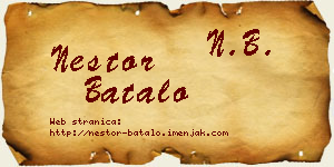Nestor Batalo vizit kartica